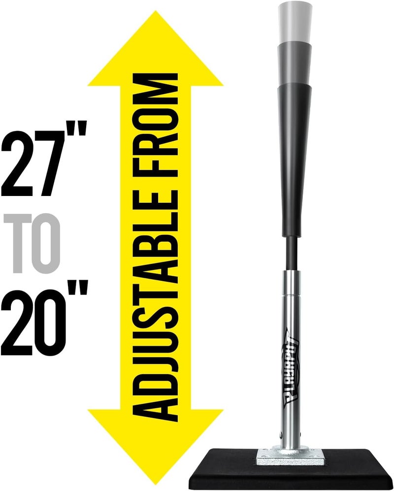PLAYAPUT Baseball Batting Tee, Height Adjustable 20-27 inch for Kids and Youths, Durable Hitting Tee for Baseball/Softball with Rubber Top,Heavy-Duty Base| Easy Setup and Carrying - Image 1